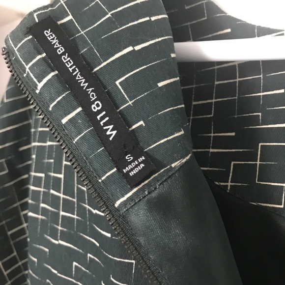 W118 by Walter Baker Green Dress with Geometric Pattern - Picture 3 of 3